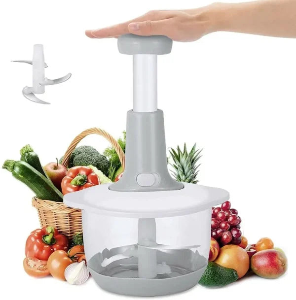 2L Manual Hand Push Chopper & Multifunctional Mixer | Vegetable Chopper, Meat Grinder, and Baby Food Make