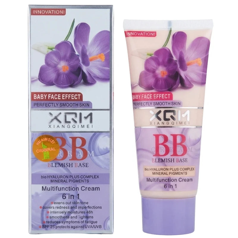 XQM BB Blemish Saffron Crocus Base Cream | 6-in-1 Multifunction BB Cream with Hyaluronic Acid & Mineral Pigments