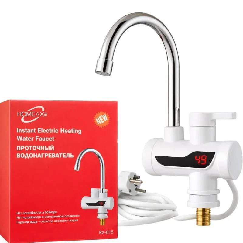 Premium Electric Instant Heating Faucet | Digital Temperature Display | Metal handle | Kitchen & Bathroom Hot Water Tap
