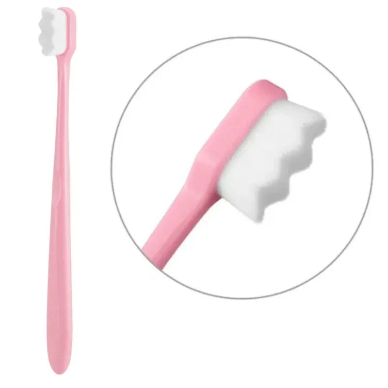Nano Toothbrush with Travel Case | Ultra Soft Micro-Nano Bristles | For Sensitive Gums, Adults & Kids | Parrot Color