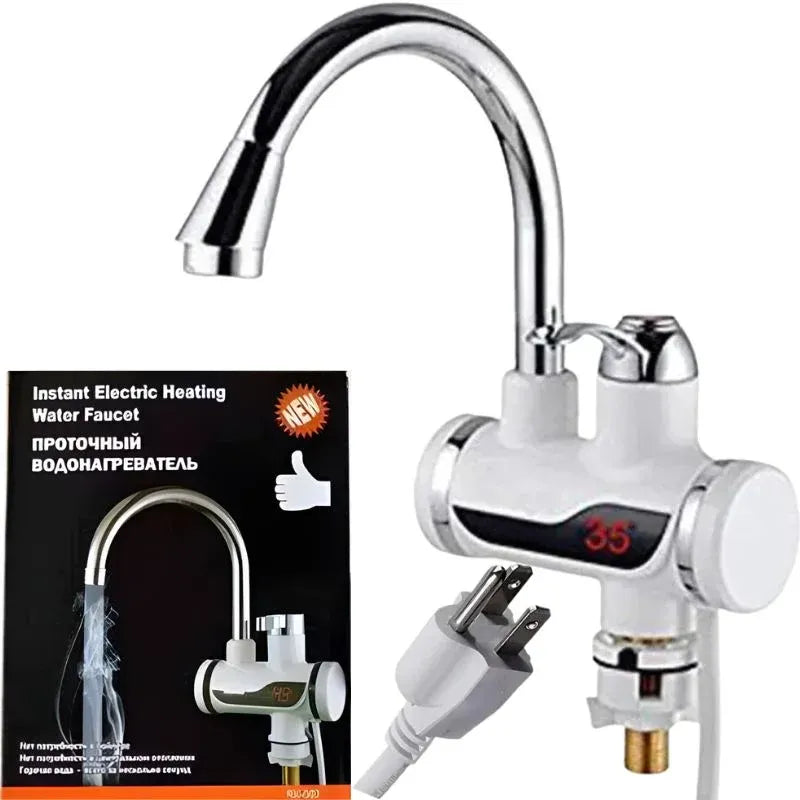Premium Electric Instant Heating Faucet | Digital Temperature Display | Metal handle | Kitchen & Bathroom Hot Water Tap