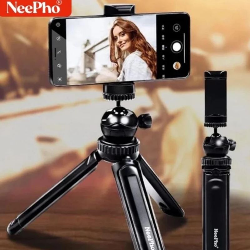 AY-49 Video Making Kit | All-in-One Vlogging Tripod with Wireless Remote, Microphone, LED Light & Mobile Holder