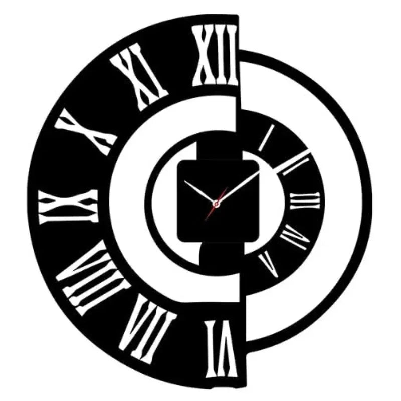 Qul Naas Calligraphy Wooden Wall Clock | 3D Islamic Wall Clock for Home Decor Living Room Bedroom