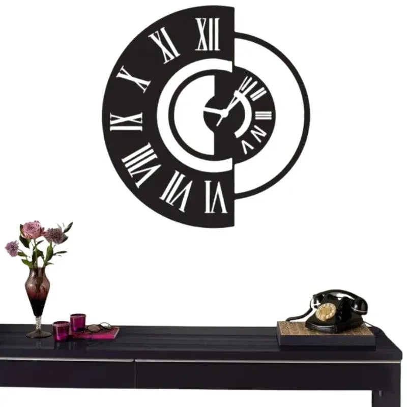 Qul Naas Calligraphy Wooden Wall Clock | 3D Islamic Wall Clock for Home Decor Living Room Bedroom