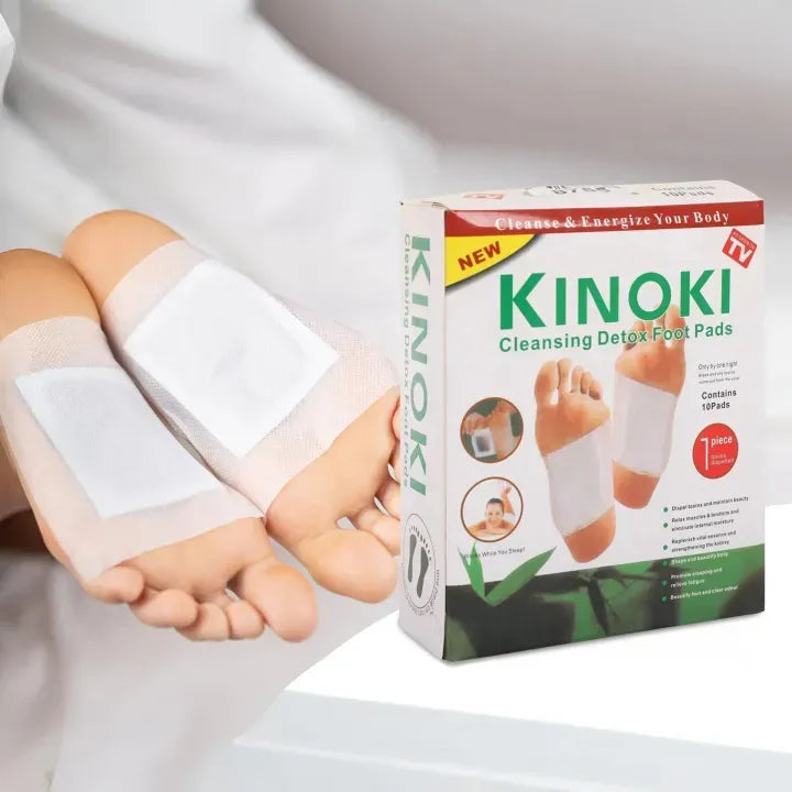 Kinoki Detox Foot Pads Patch 10 Pcs, Natural Ingredients Stress Relief & Toxin Removal, Natural Foot Patches, Adhesive Foot Pads for Foot Pain Relief