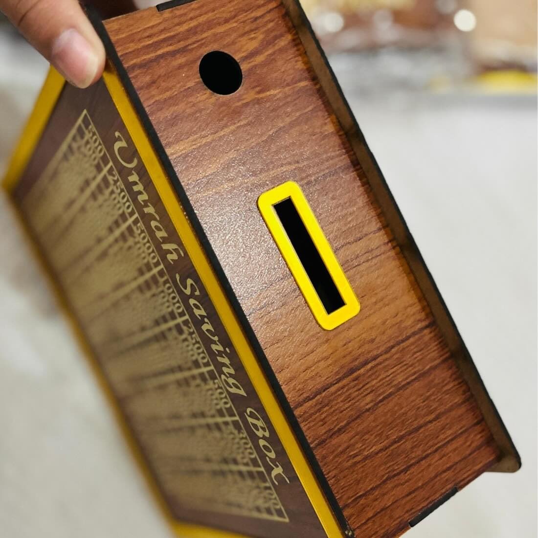 Umrah Saving Box – Premium Wooden | Save PKR 210,000 in 280 Days