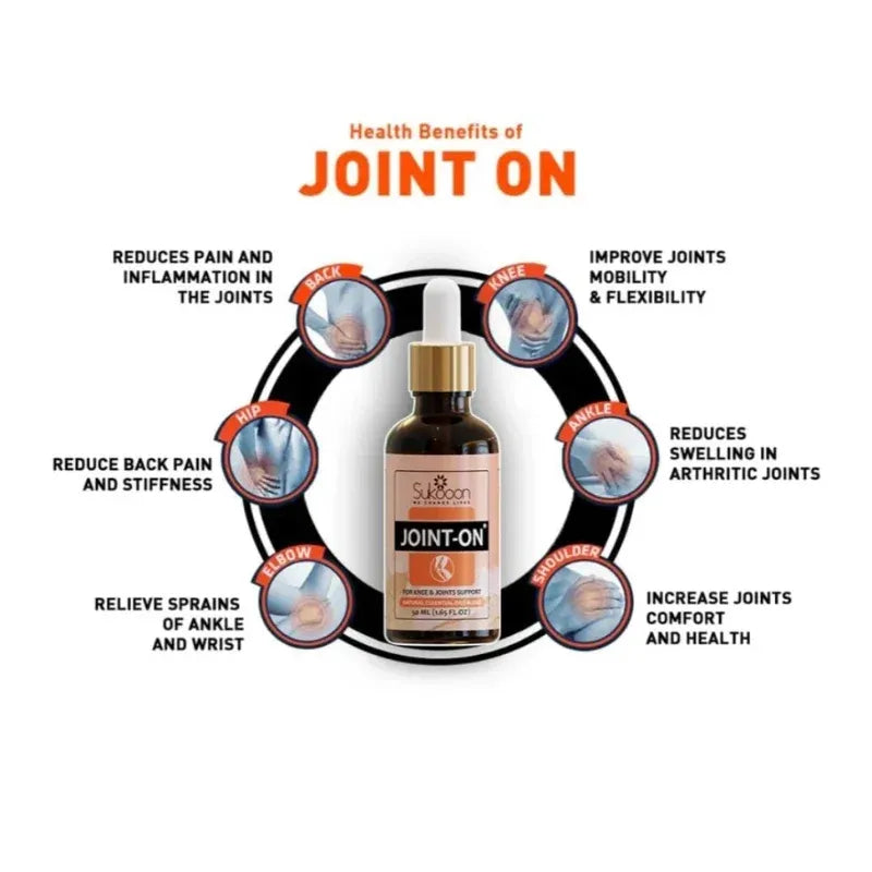 Sukoon Joint-On Essential Oil Blend | Natural Pain Relief for Joints, Knees, and Back (30ml)