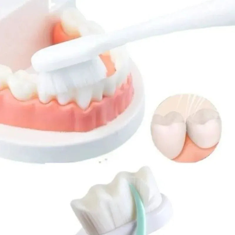 Nano Toothbrush with Travel Case | Ultra Soft Micro-Nano Bristles | For Sensitive Gums, Adults & Kids | Parrot Color